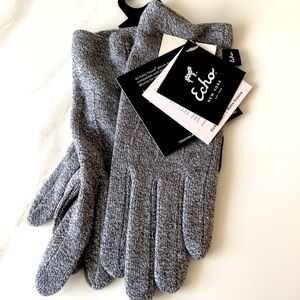 Echo Light Grey Classic Touch Gloves NWT Nordstrom Rack soft warm S/M